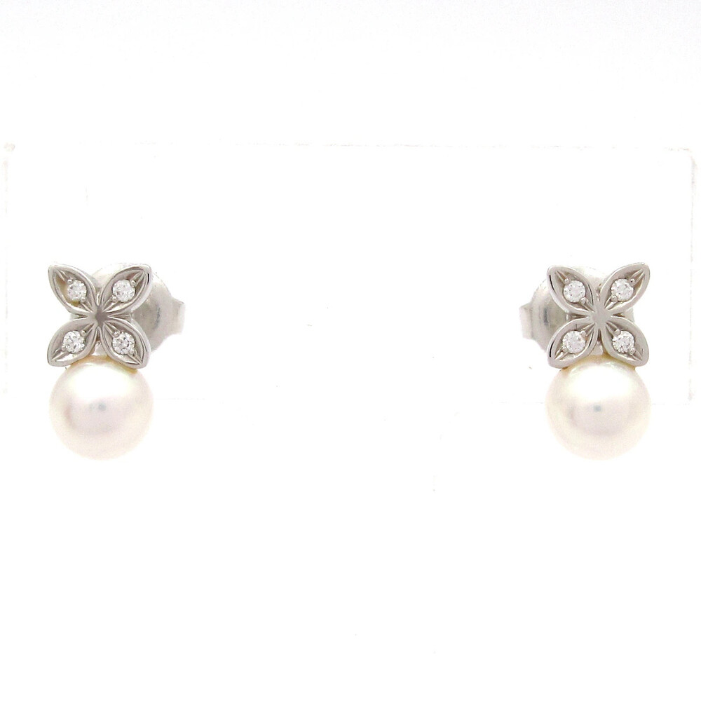Mikimoto 18K White Gold Diamond Akoya #311824M15B